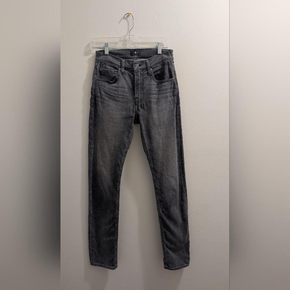 7 For All Mankind Paxtyn Slim Jeans Men's 28x32 Grey Designe Denim